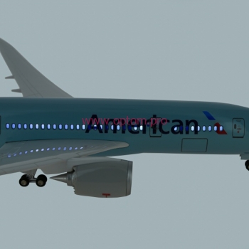 ������� ������ �������� ����� 787 Dreamliner, ������������ American Airlines, � ���������� ������. ����� 41 ��. ����� � � �������.